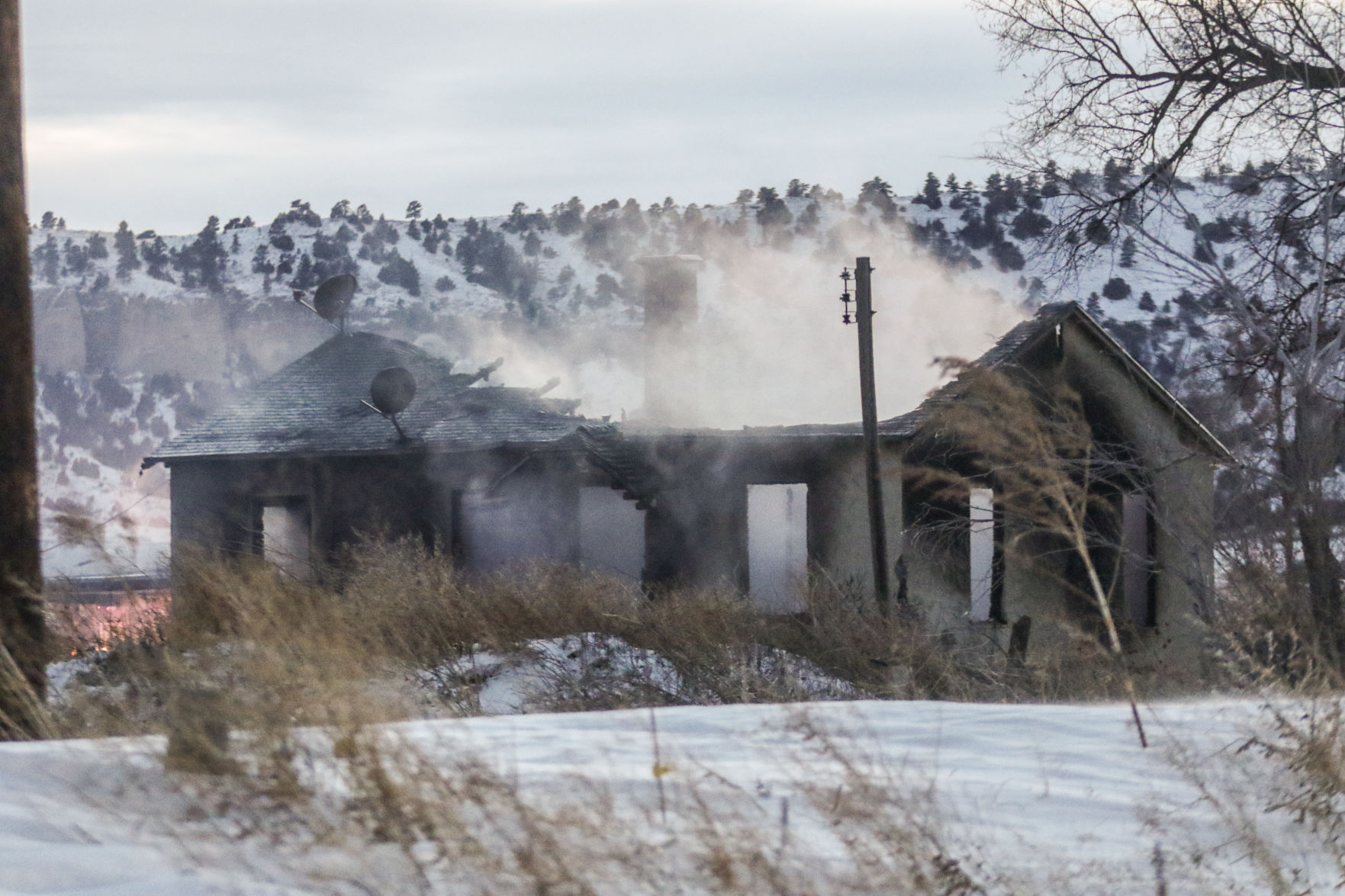 Fire officials investigating blaze that destroyed Mitchell home